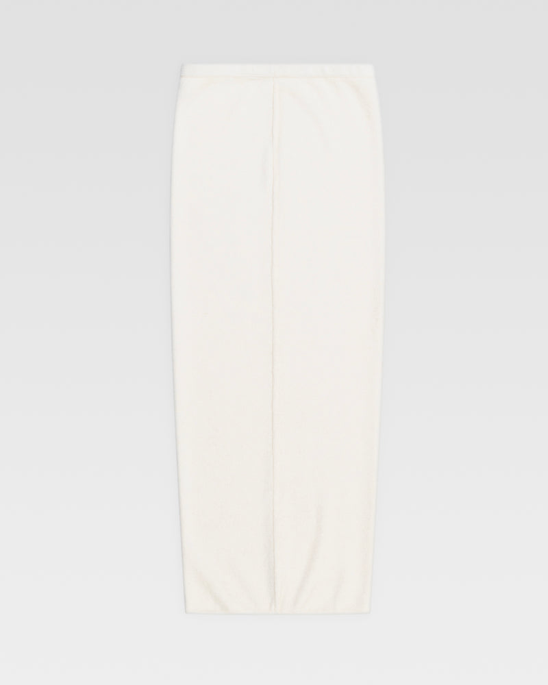 VELOUR KNIT TUBE SKIRT - Ivory