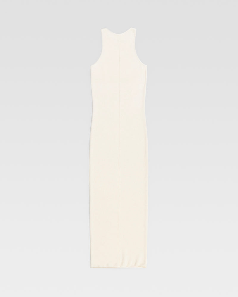 VELOUR KNIT DRESS - Ivory