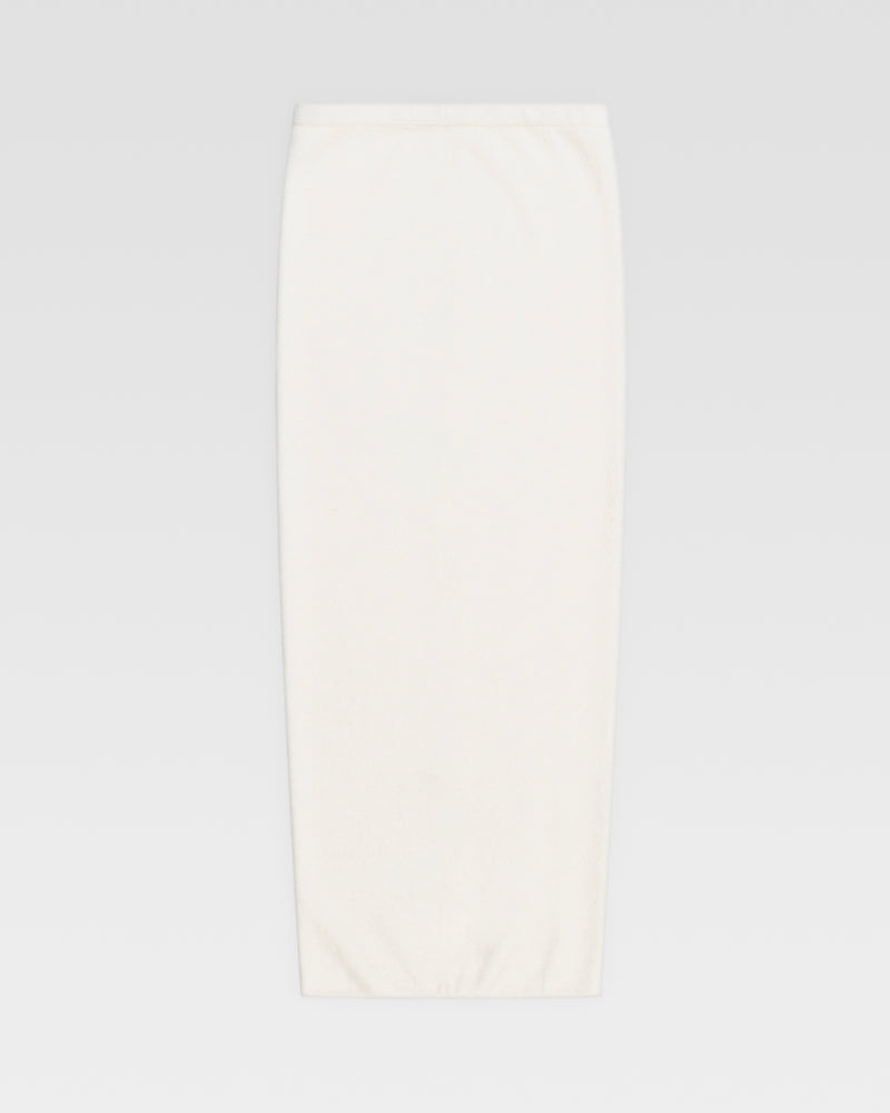 VELOUR KNIT TUBE SKIRT - Ivory