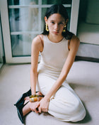 VELOUR KNIT DRESS - Ivory